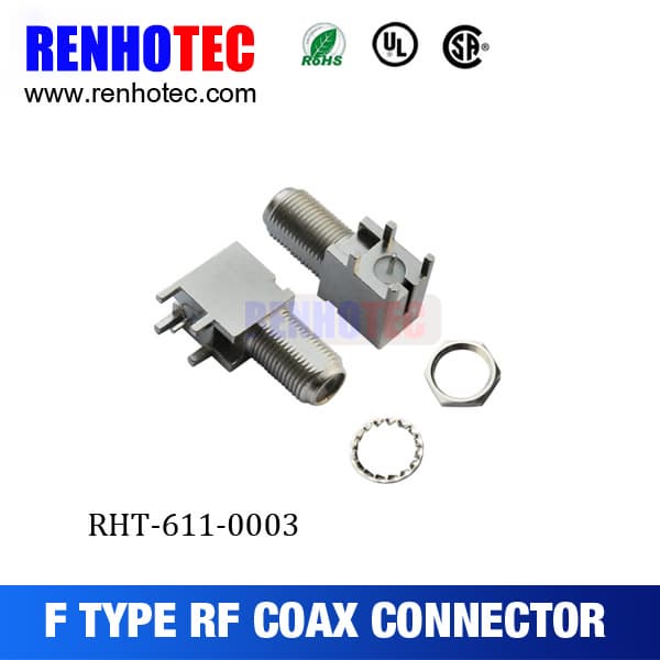 Zinc Alloy F Jack Right Angle Connector